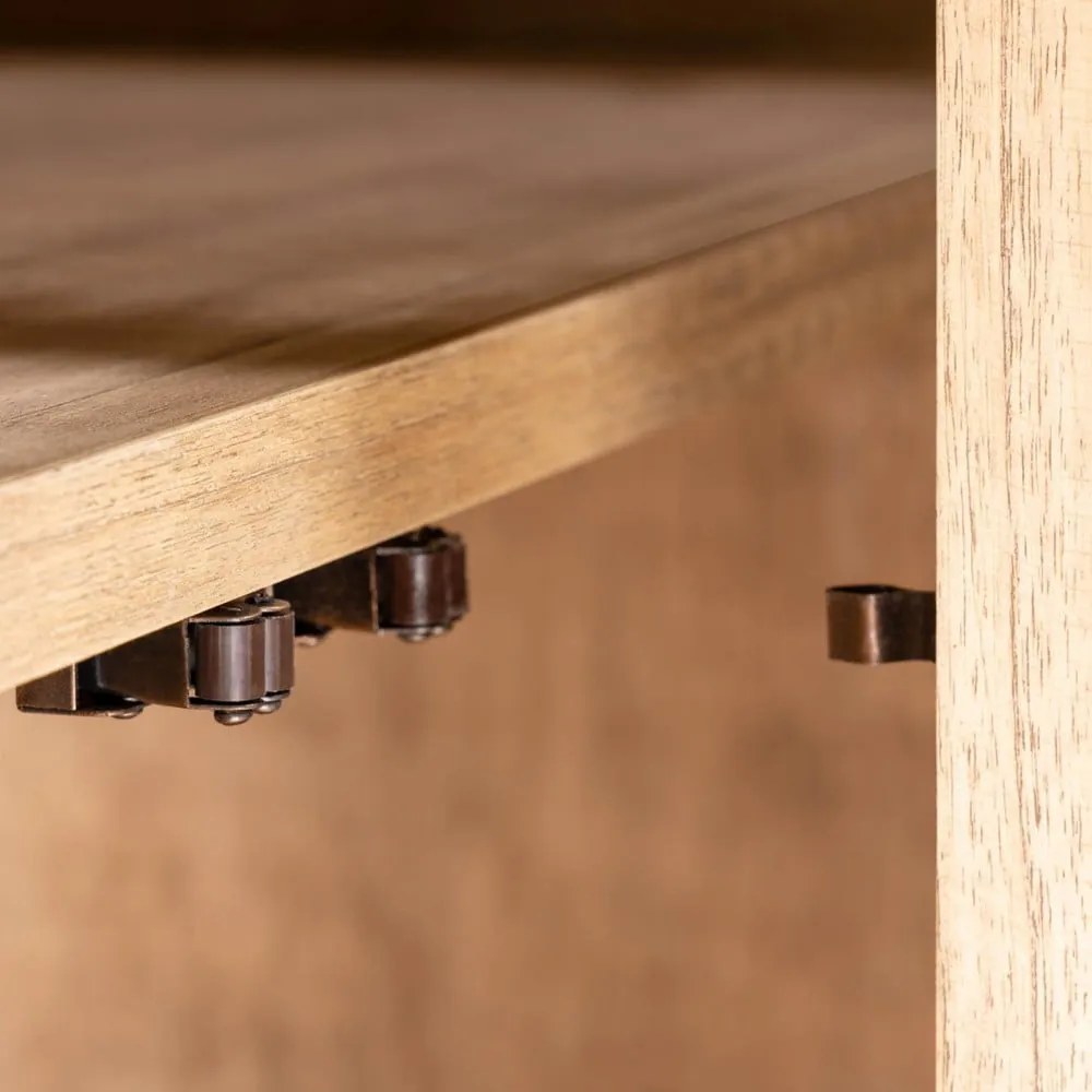 Natúr színű mindifa ruhásszekrény 90x175 cm Nalu – Kave Home