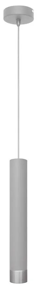 LED csillár TUBA 1xGU10/4,8W/230V szürke/matt króm, kábelre szerelhető
