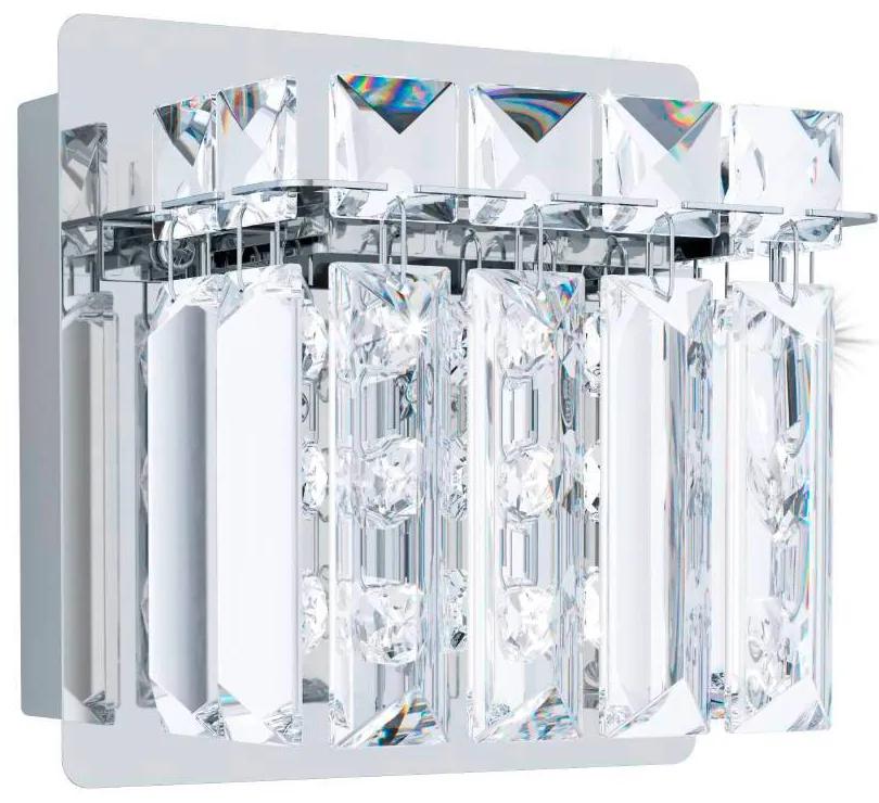 Eglo Fuertescusa 98597 kristály falilámpa, 1x3W G9 LED, 3000K, 360 lm