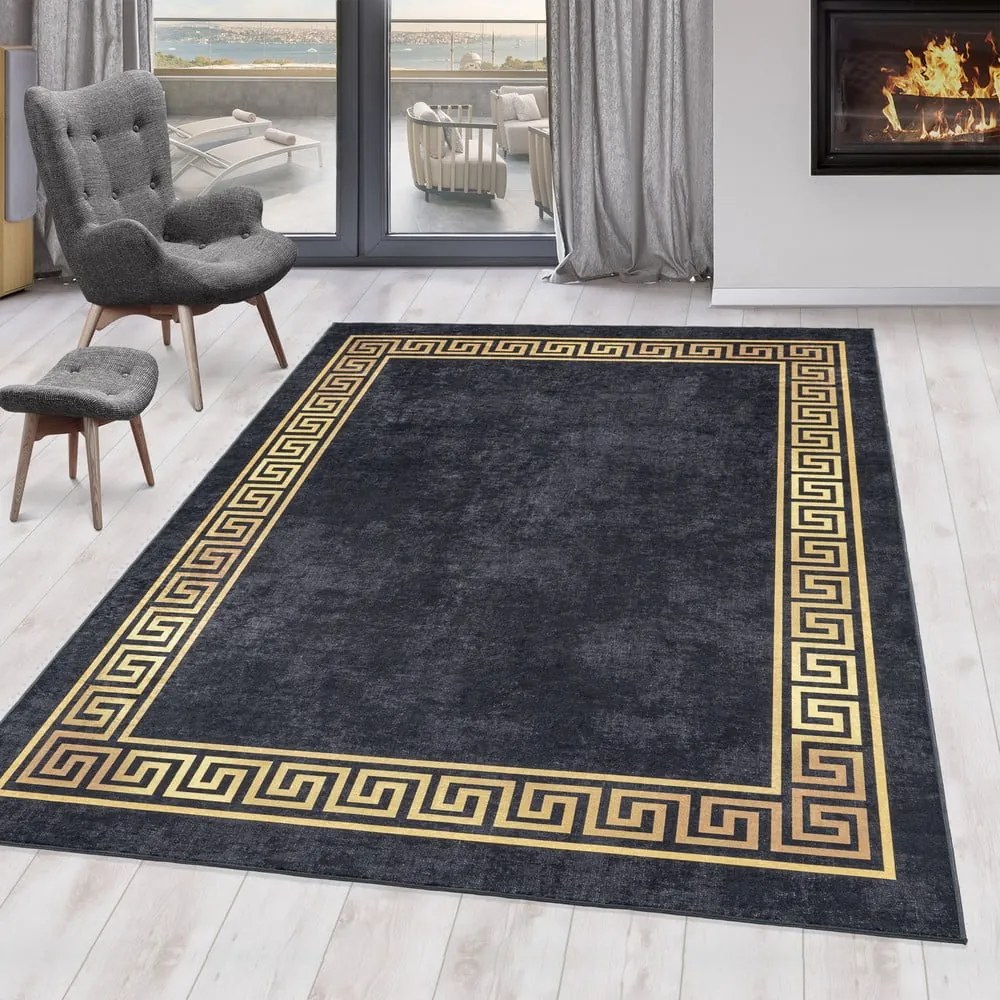 Antracitszürke mosható futószőnyeg 80x250 cm Fiesta – Ayyildiz Carpets
