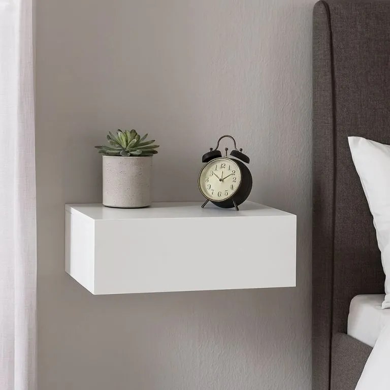 Függő éjjeliasztal 2 db  praktikus szett 46x30x15 fehér