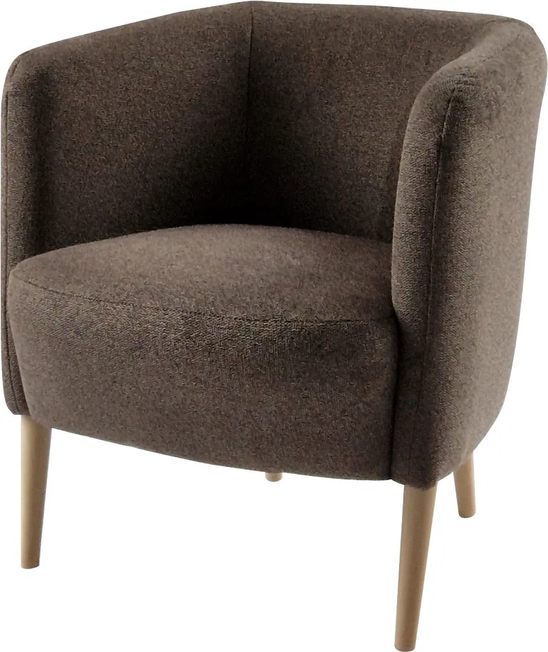 Fotel, barna/bükk, ALIEN