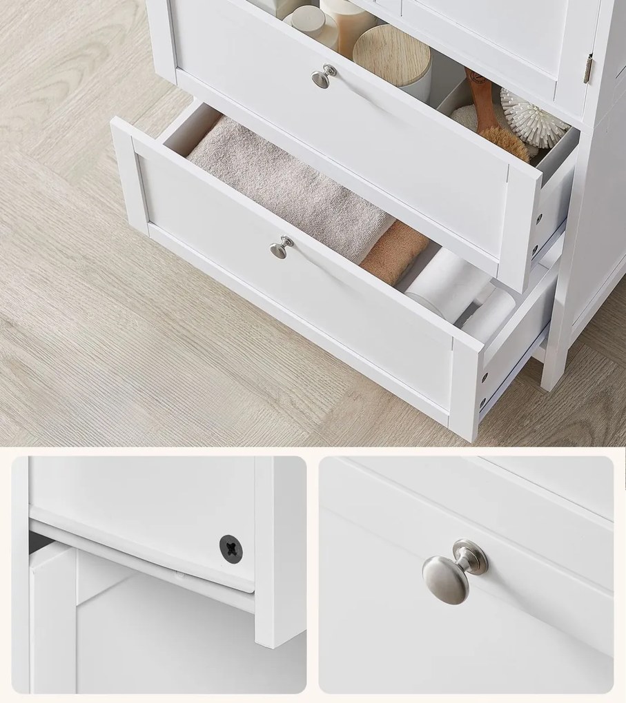 Fürdőszobaszekrény LAVORANO 110x60 cm, fehér