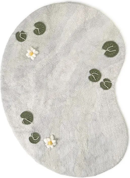 Világosszürke pamut gyerek játszószőnyeg 130x170 cm Swan Lake – Lorena Canals