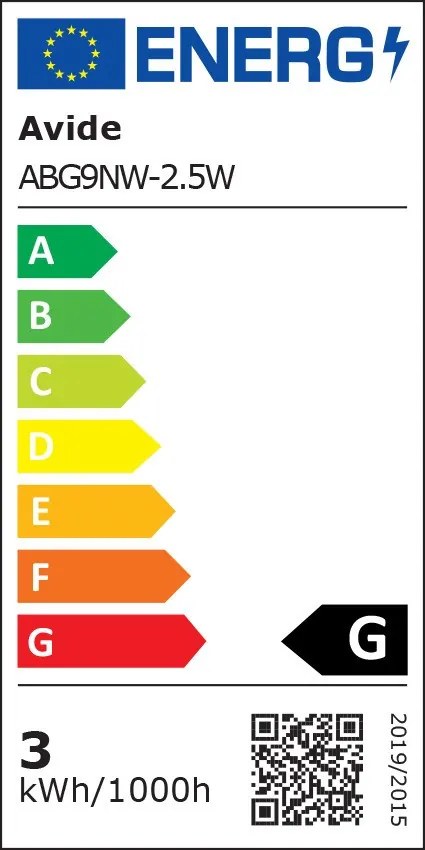 Avide LED 2.5W G9 190LM NW 4000K