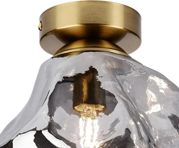 Mennyezeti lámpa CRISTAL 1xE14/15W/230V sárgaréz/füstös fekete