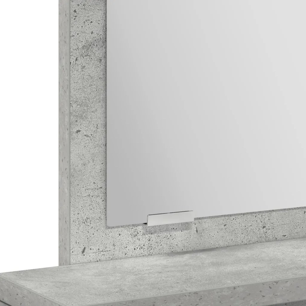 Fésülködőasztal Fiókokkal Beton Szürke 50x41x140 cm