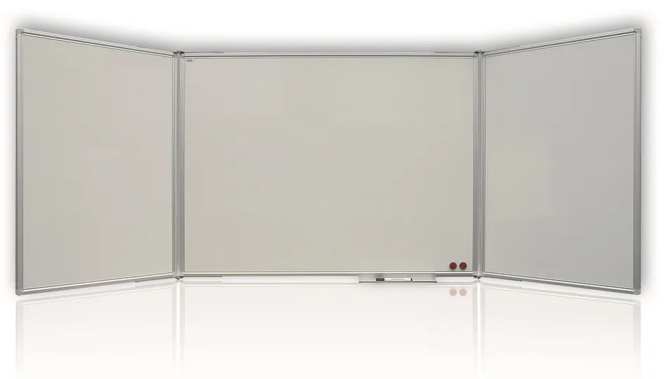 Mágneses összecsukható tábla 150/300 x 100 cm, fehér