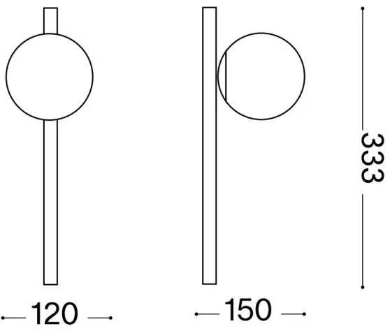 Ideal Lux - LED Fali lámpa BINOMIO 1xG9/3W/230V arany