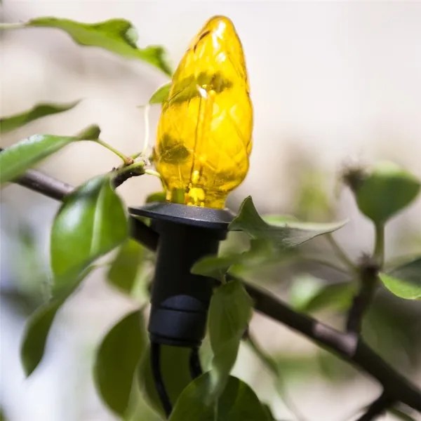 Bővítő LED kültéri fényfüzér CONE FILAMENT 20xE10 14m színes / meleg fehér IP44