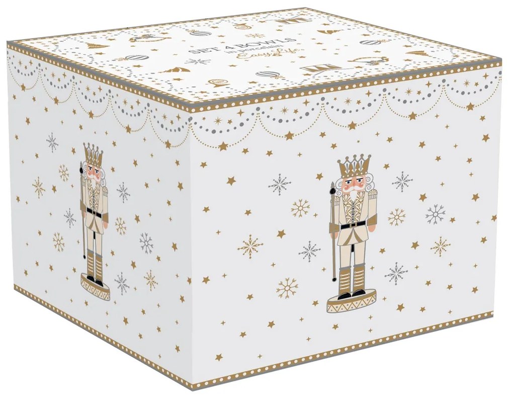 Diótörő karácsonyi porcelán tálka 4 db Royal Nutcracker