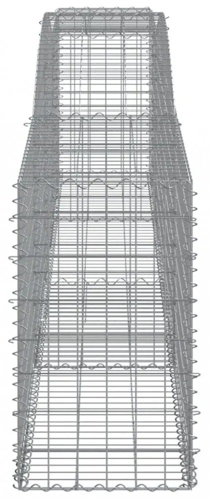 7 db íves horganyzott vas gabion kosár 400x50x80/100 cm