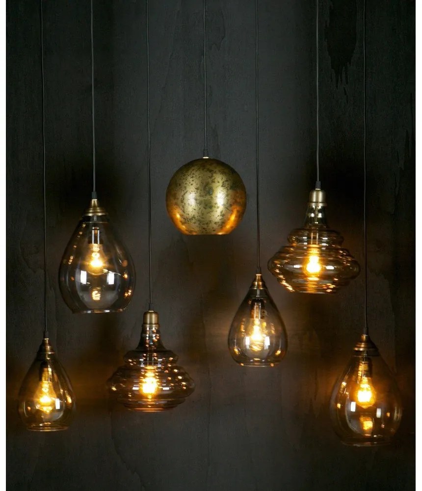 Aranyszínű függőlámpa üveg búrával Pure – WOOOD