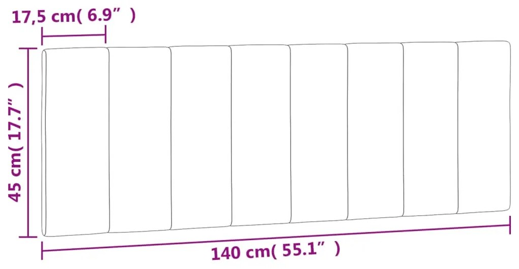 rózsaszín bársony fejtámla párna Hanko 140 cm