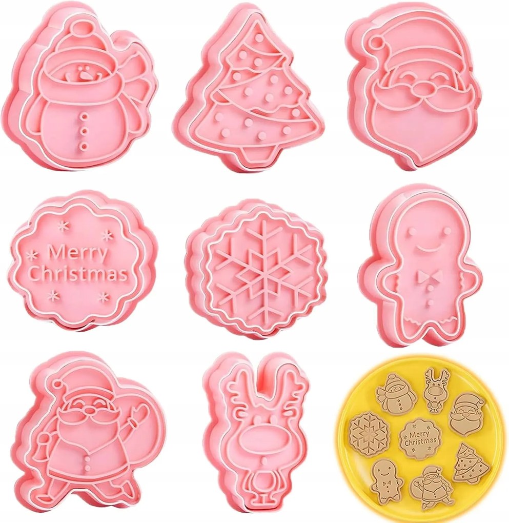 Süteményformák Karácsonyi Mix Diy 8db-os szett