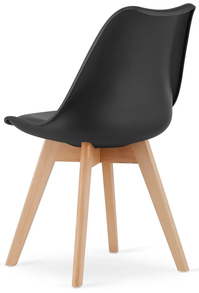 Fekete étkező szett 1 + 4, MADO ARTISAN asztal 80x80 + BALI MARK fekete szék