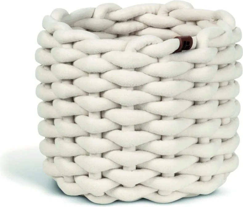 Textil tárolókosár ø 21x17 cm Peach Skin Round S – Bigso