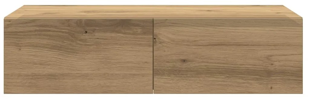 Falipolc fiókokkal artisian tölgy 60x26,5x15 cm műszaki fa