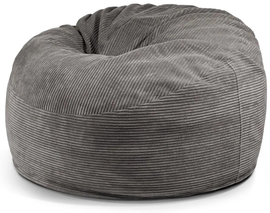 Sötétszürke kordbársony babzsákfotel Om 110 – SLOWDOWN