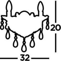 Fali Lámpa Króm MARIA THERESE SEARCHLIGHT 399-2