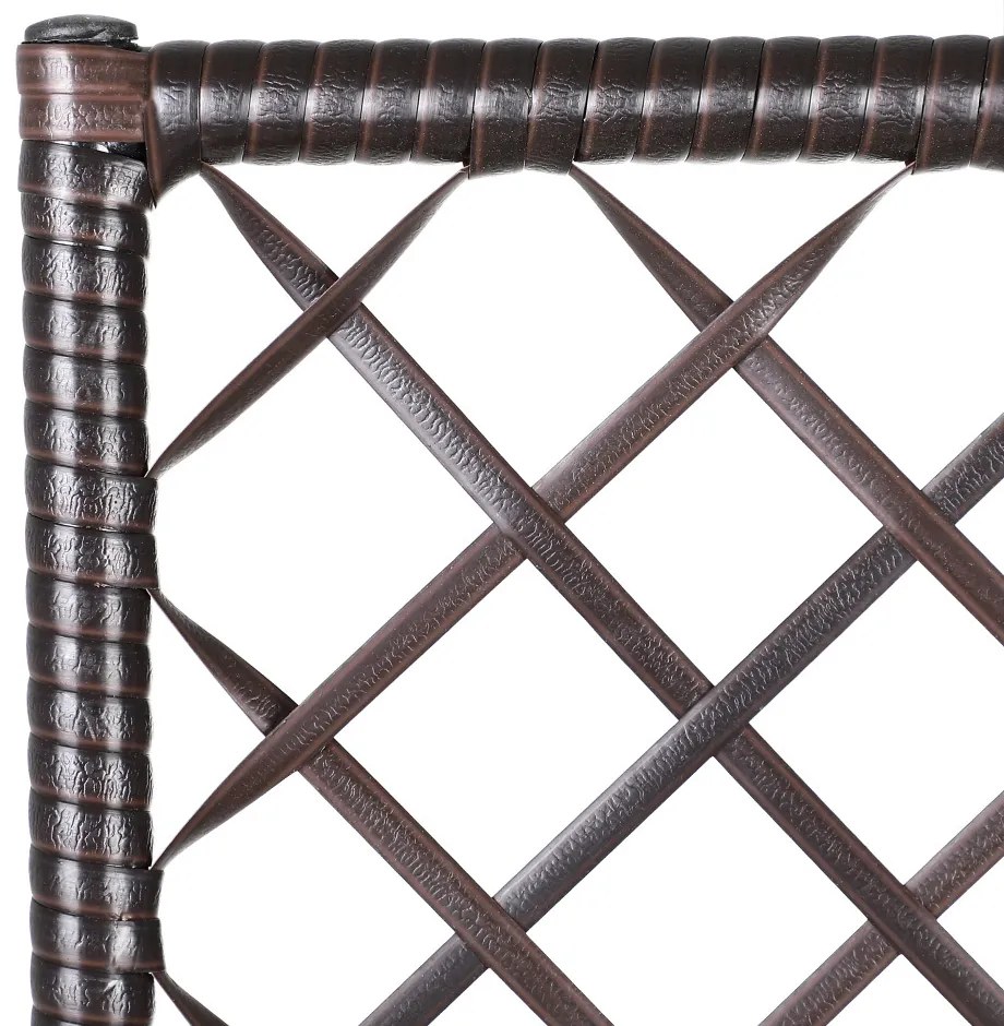 Casaria® Virág box fonott betéttel - barna