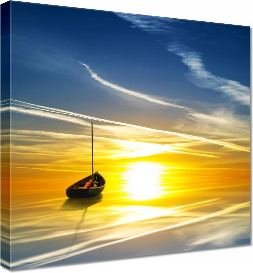 Vászonkép 60x60 Magányos hajó Nyugat