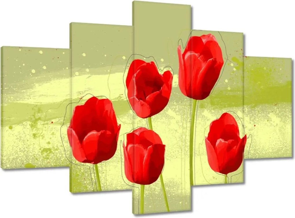 Festmények 150x105 Pipacsok Absztrakt