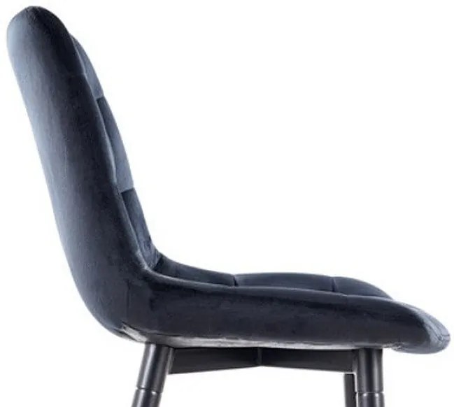 Chic H2 alacsony bársony bárszék fekete