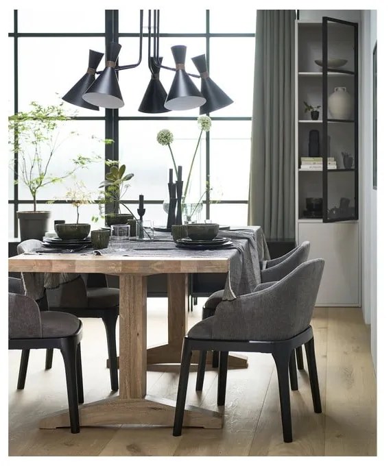 Világosszürke borovi fenyő tálalószekrény 53x230 cm Basic – vtwonen