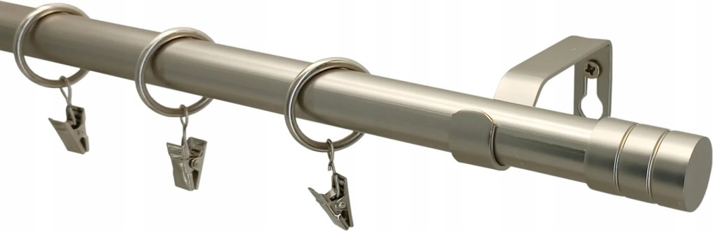 Fém Függönykarnis Loft Szimpla 19 MIX Végű Szatén 140cm galvanizált