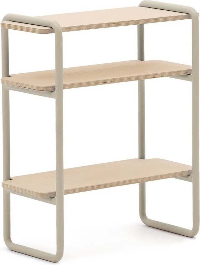 Bézs-natúr színű függő gyerek könyvespolc kőrisfa dekorral 60x70x28 cm Tinn – Kave Home