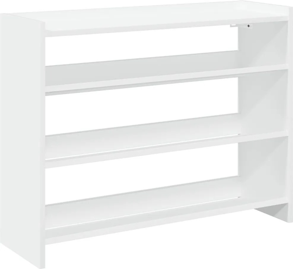 vidaXL fehér szerelt fa cipőtároló szekrény 80x25x62 cm