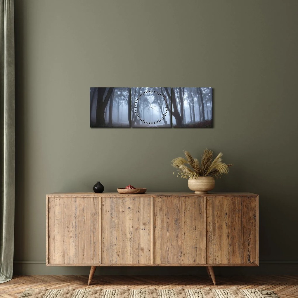 Kép - Egy esős napon (órával) (90x30 cm)