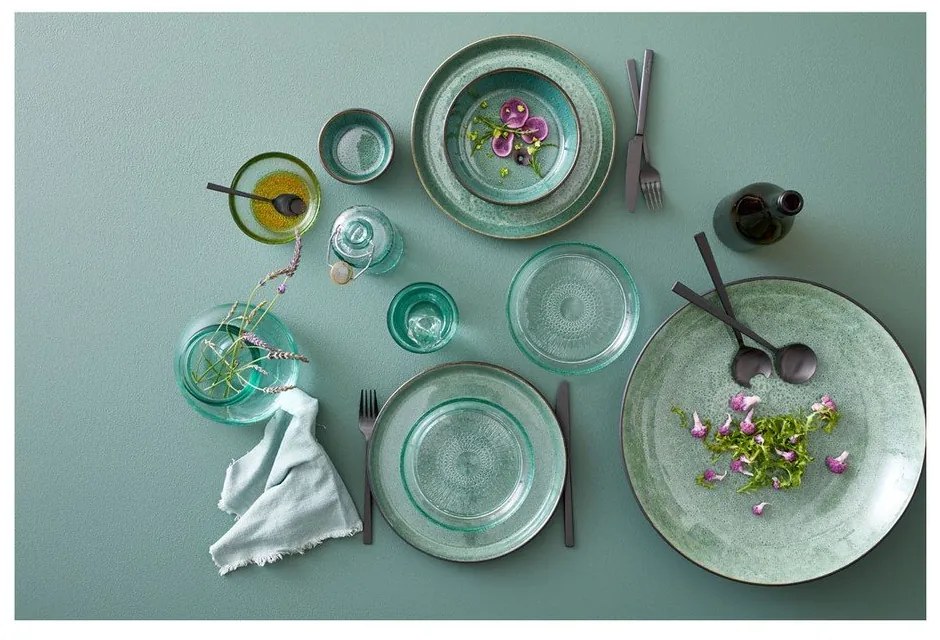 Zöld-fekete kőedény tál ø 40 cm Gastro Black/Green – Bitz