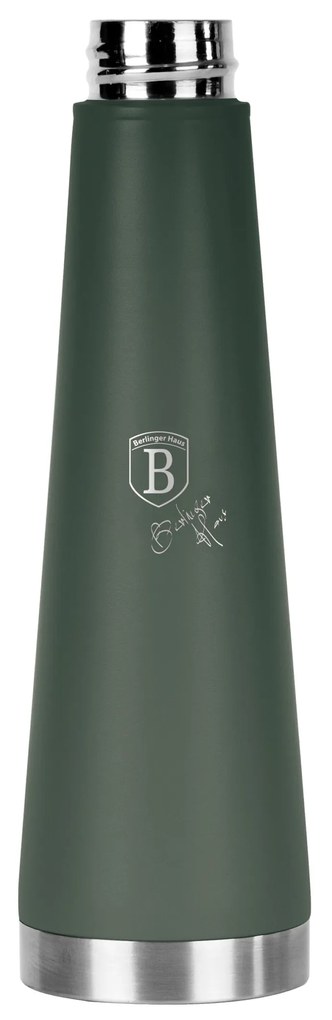 Berlinger Haus matt zöld rozsdamentes acél Palack alakú termosz 400 ml