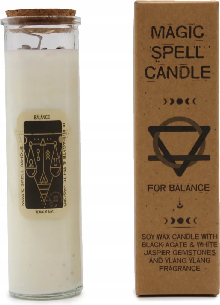 Szója illatgyertya Nagy Szándék Ajándék Üveg Díszes Egyensúly