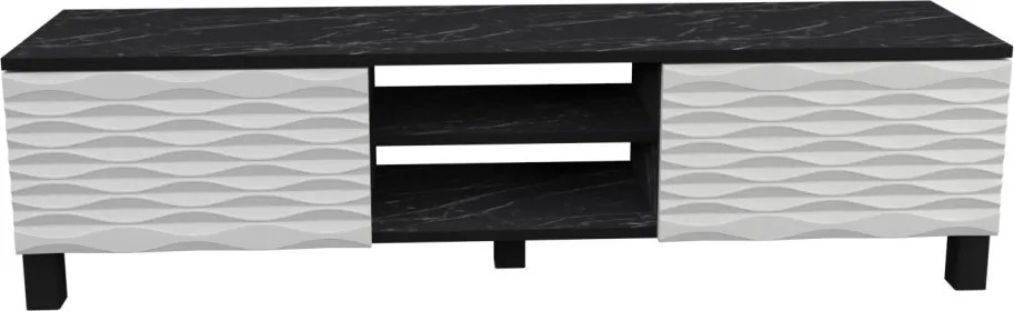 Lukas TV-állvány, fekete-fehér, 150 cm