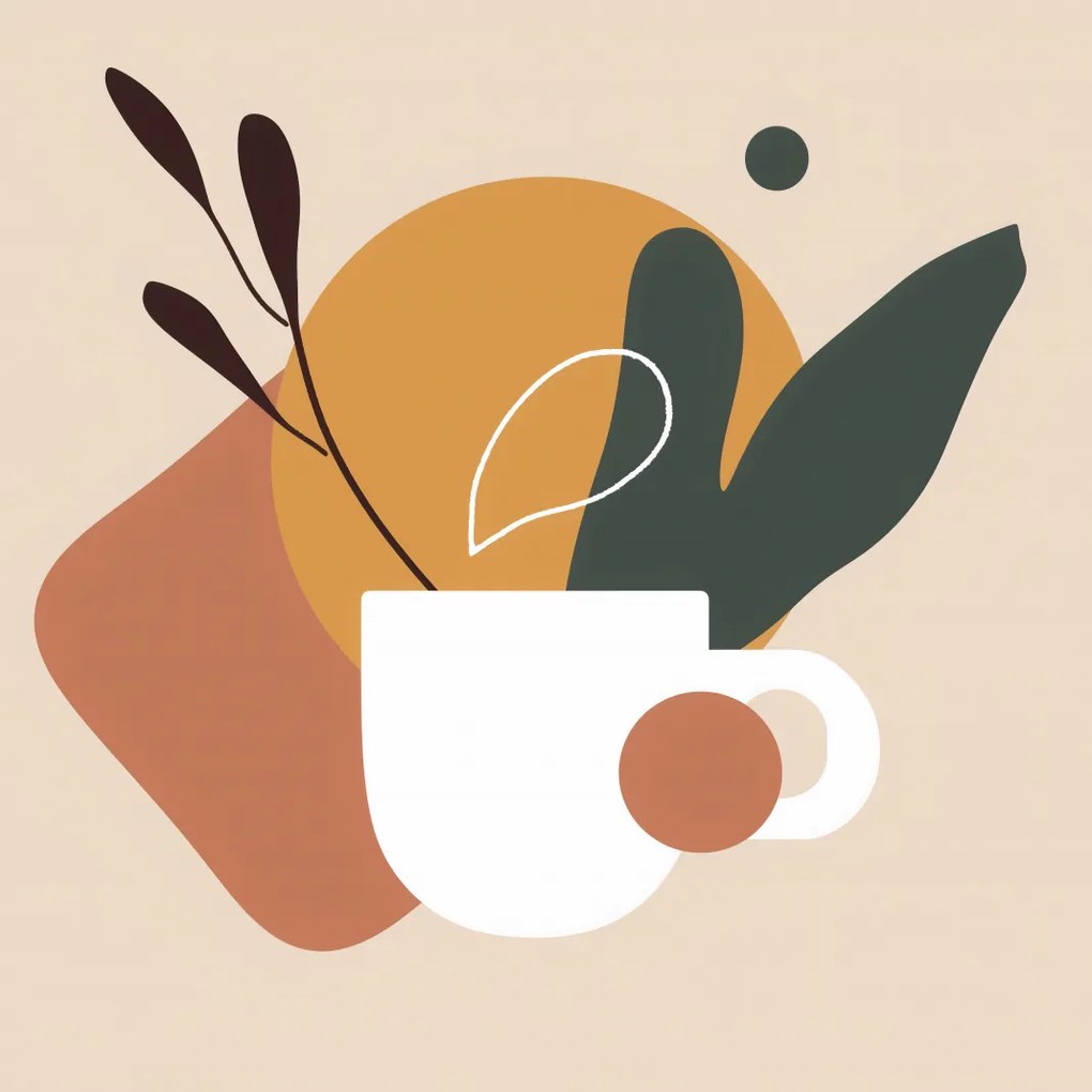 Poszter 50x50cm Reggeli kávé