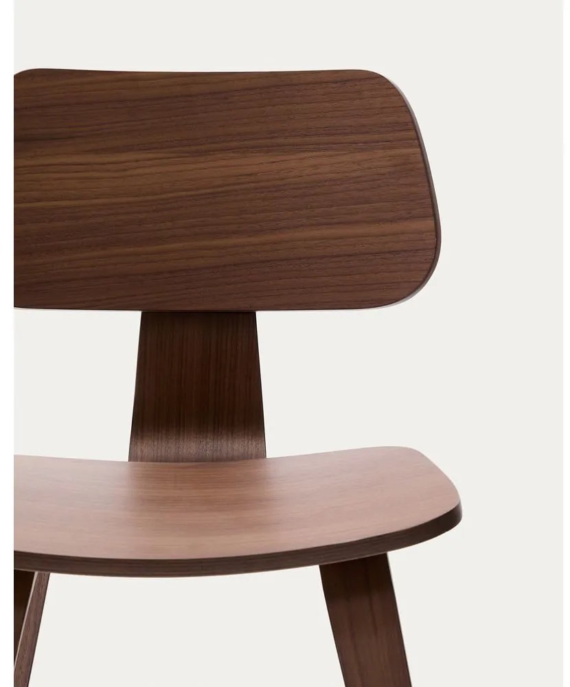 Sötétbarna étkezőszék diófa dekorral Gena – Kave Home