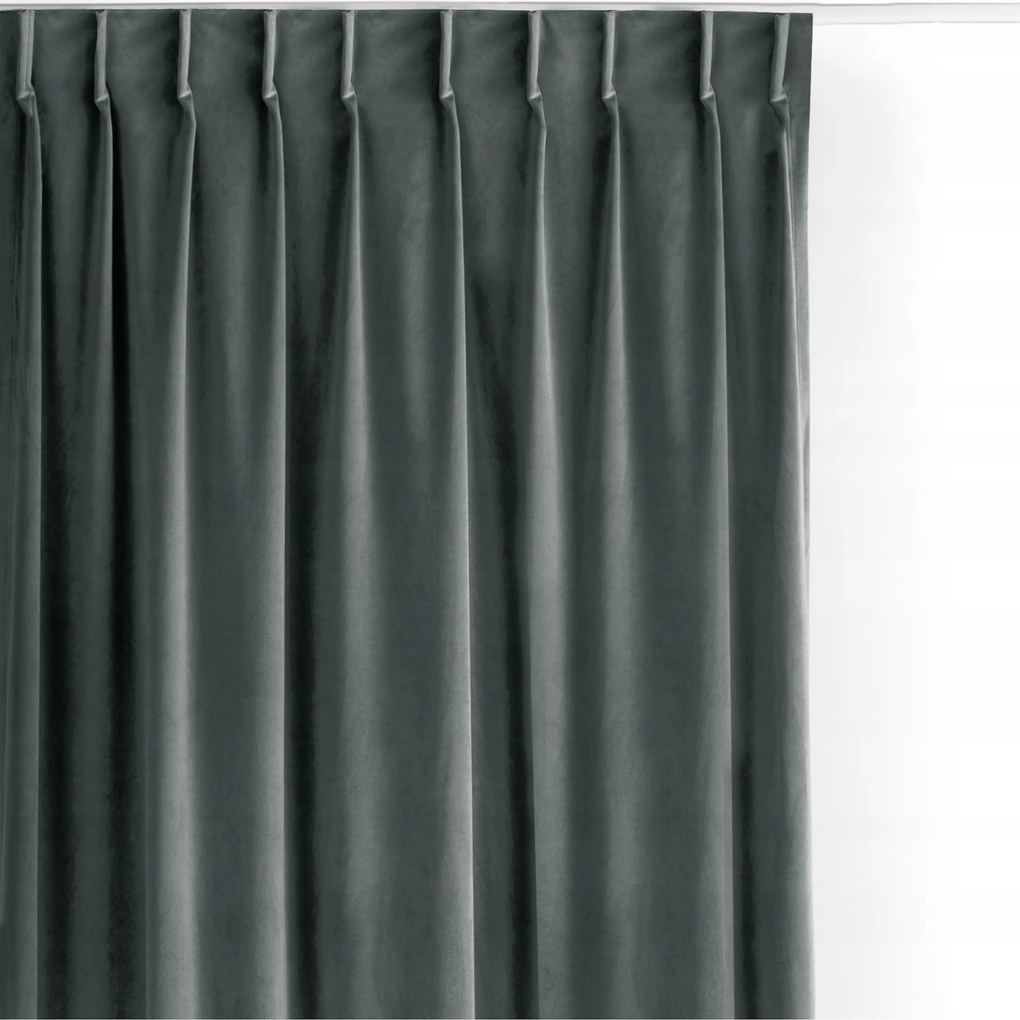 Filumi Velúr függöny sima flexibilis nappali Grafit 200x300