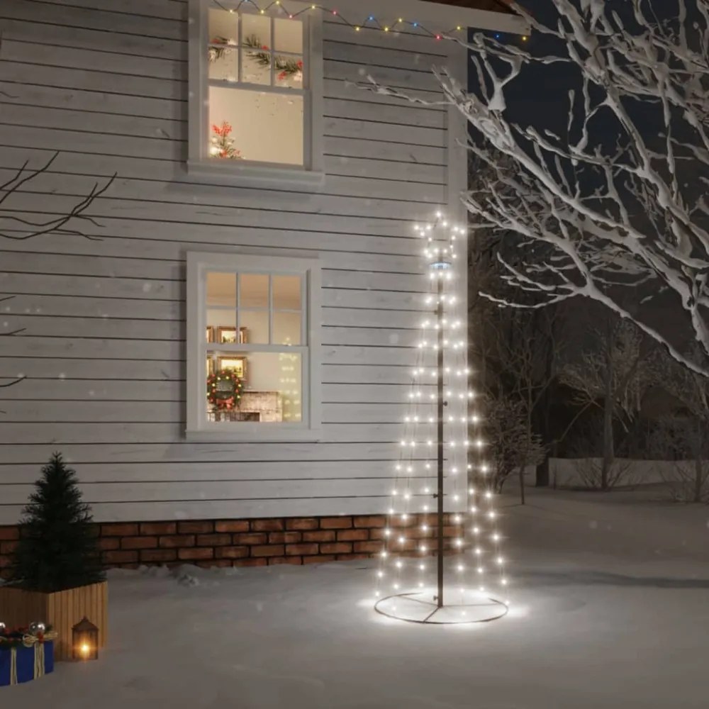 kúp alakú karácsonyfa 108 hideg fehér LED-del 70 x 180 cm