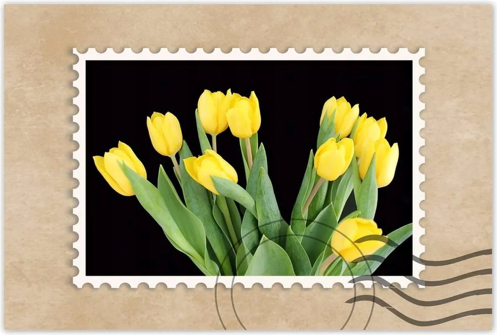 Poszterek 90x60 Sárga tulipánok