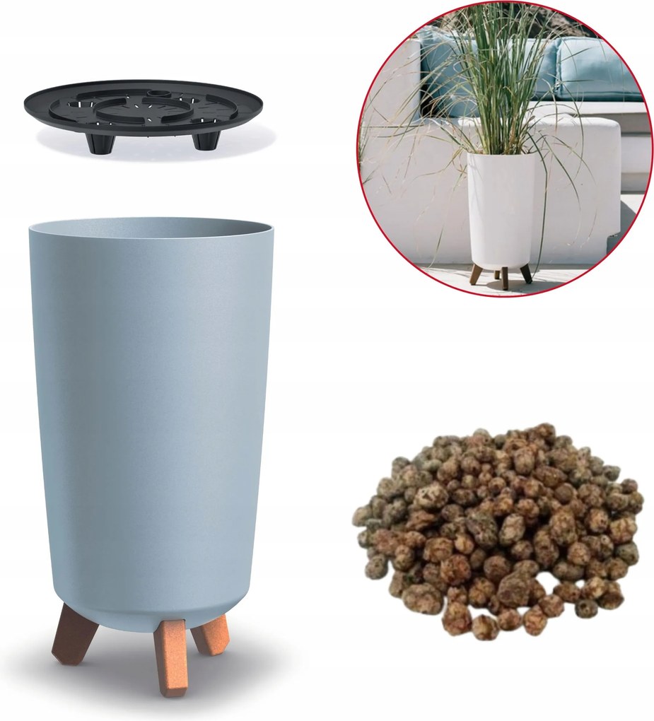 Gracia DGTL240 kerek lábas kaspó keramzit 1l