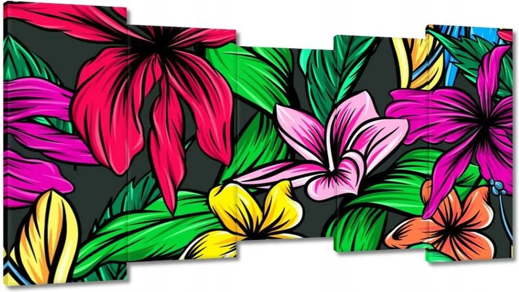 Vászonkép 150x80 Trópusi levél Hibiszkusz