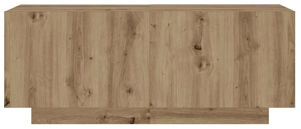 kézműves tölgy színű szerelt fa TV-szekrény 100 x 35 x 40 cm