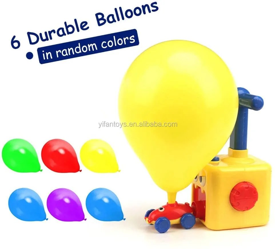 Új Sláger Játék Levegő Hajtású Autó Luftballonnal Hajtott Játékautó Szett