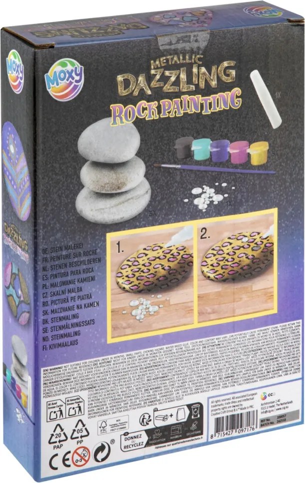 Színes Metallic kavicsfestő készlet