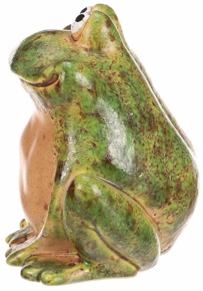Kerámia kerti dekoráció Cuki béka, 13 x 10 x 12 cm, 13 cm