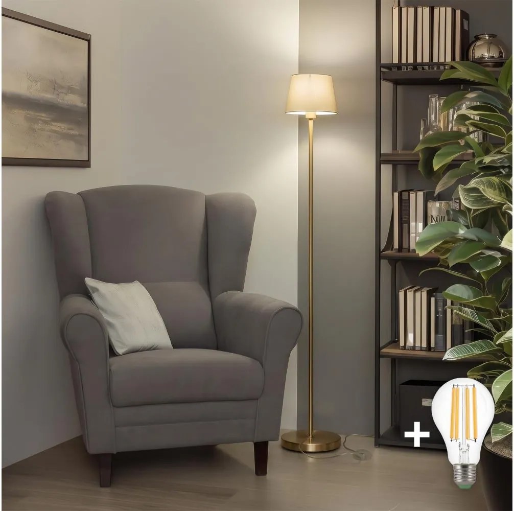 BRILAGI - LED állólámpa CERIA 1xE27/20W/230V átm. 20,5 cm fehér/arany