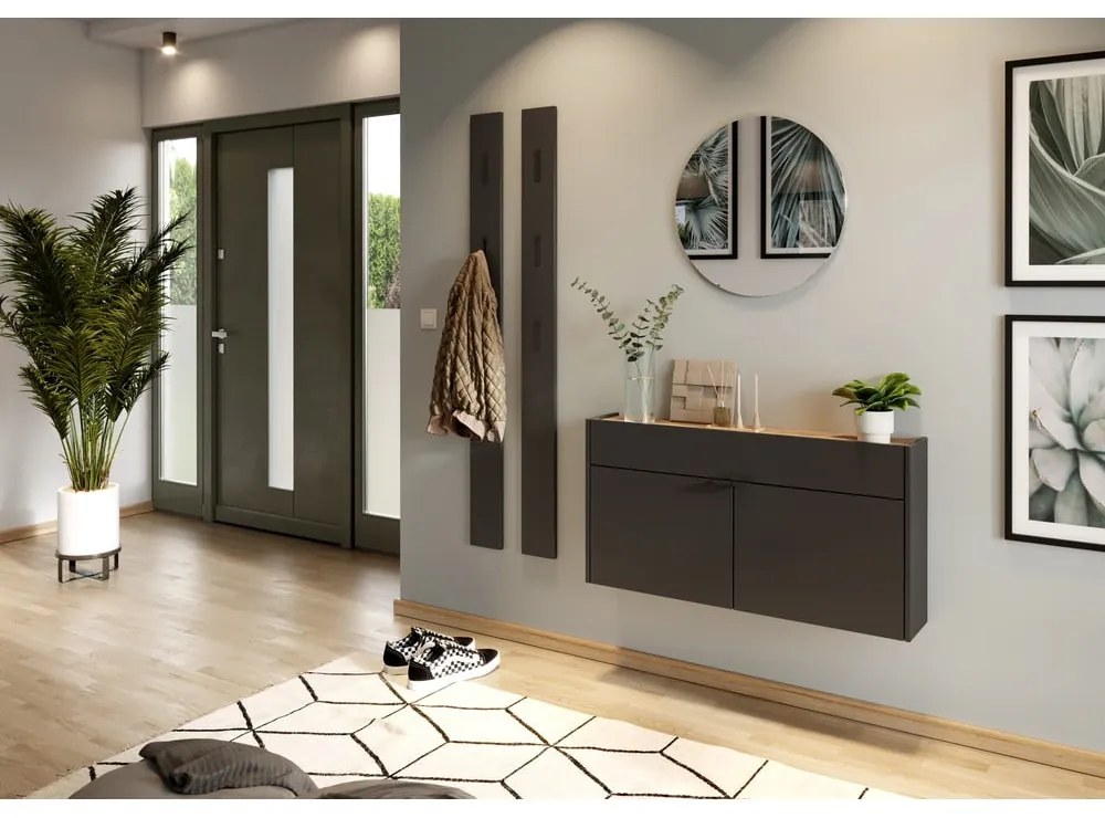 Antracitszürke szekrény 110x57x22 cm Ameca – Germania